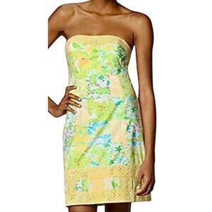Lilly Pulitzer Womens Bowen gator strapless dress, size 0